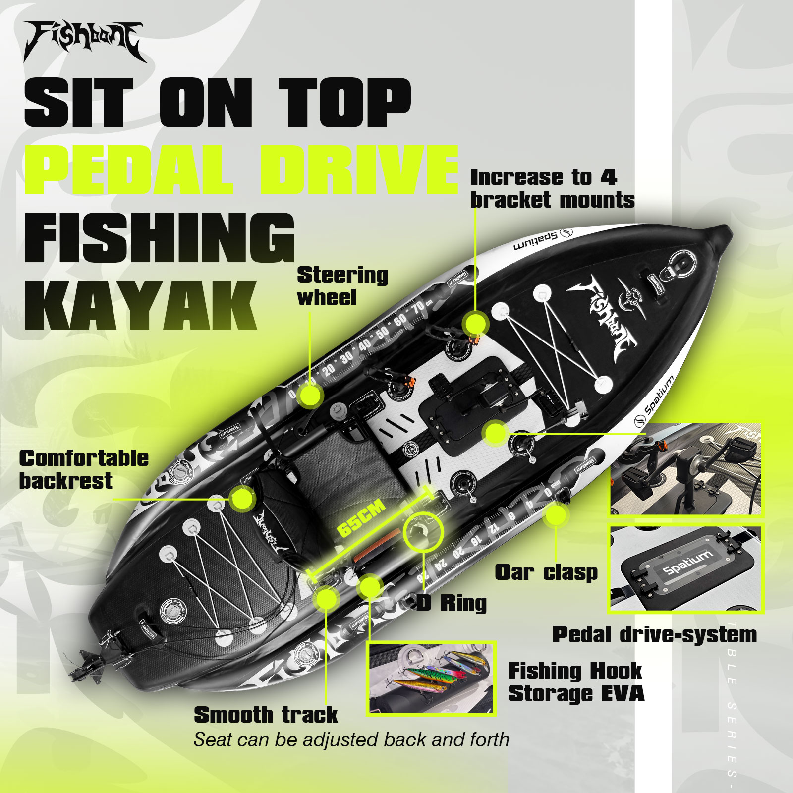 Caiaque de Pesca Spatium com P - Fishing Kayak Sit In avaliação e preço